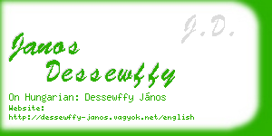 janos dessewffy business card